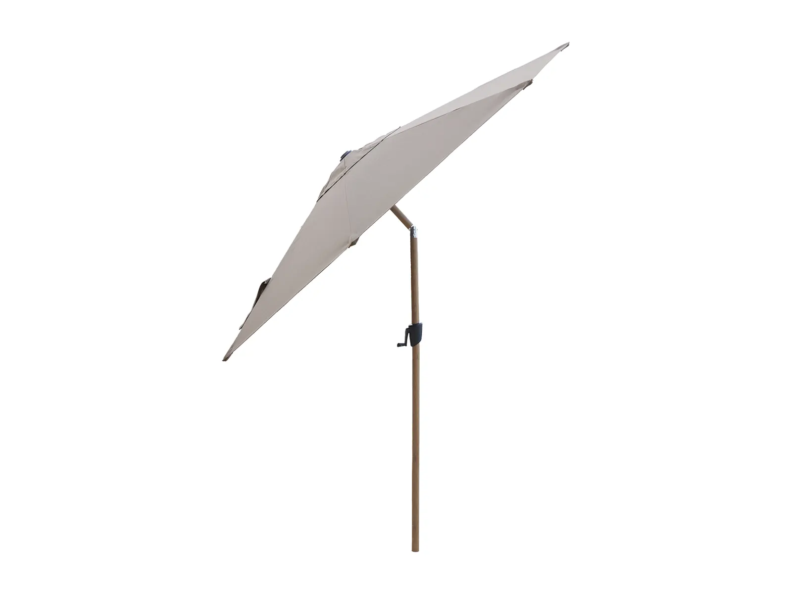 Cane-line Sunshade, variante con mástil efecto madera y tela taupe
