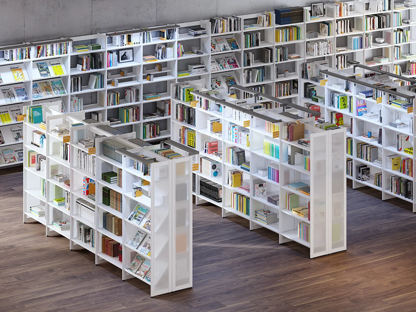 Estanterías Ismobel Biblos en una biblioteca