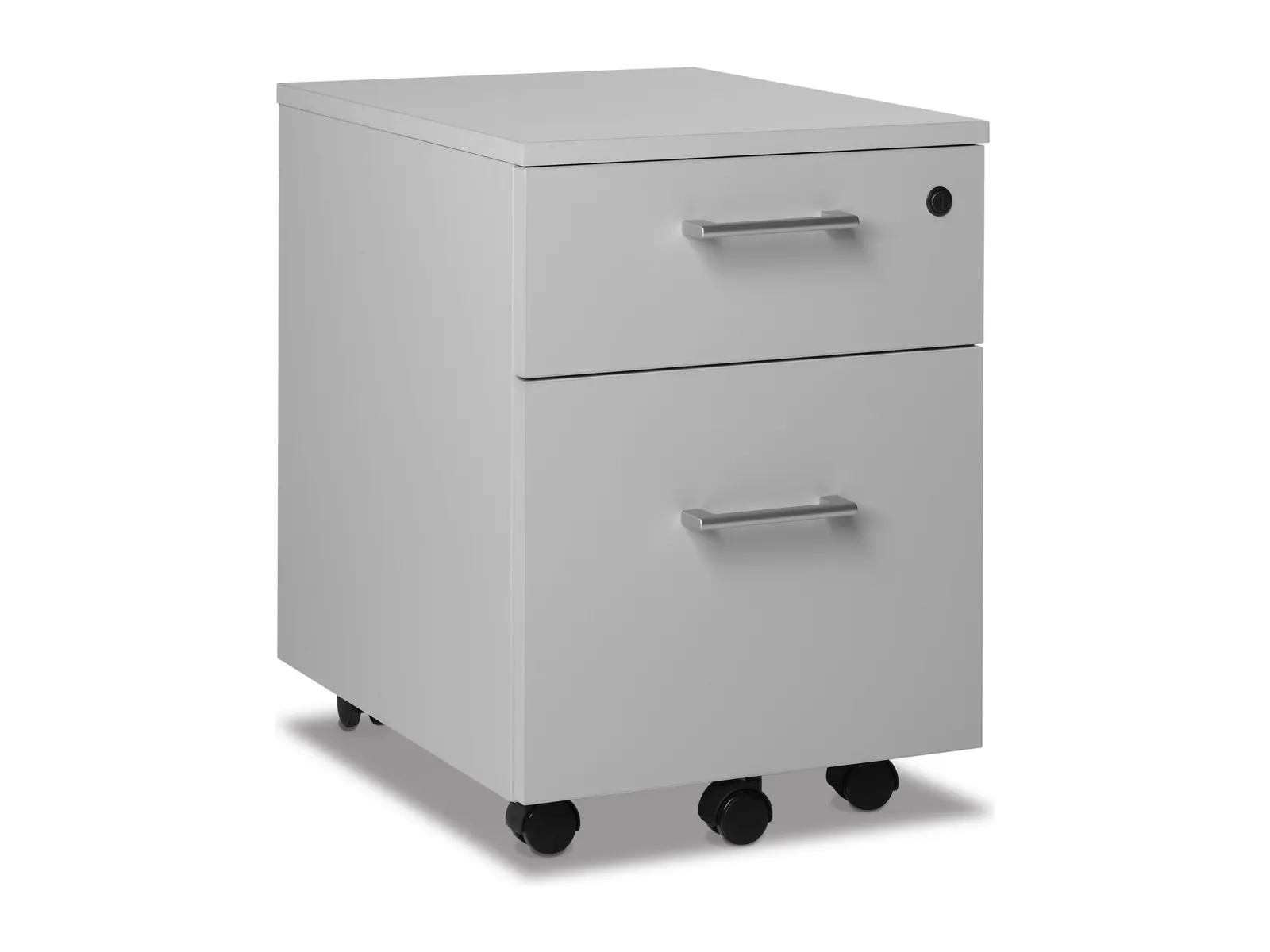 Cajonera rodante de melamina Ismobel en gris con cerradura