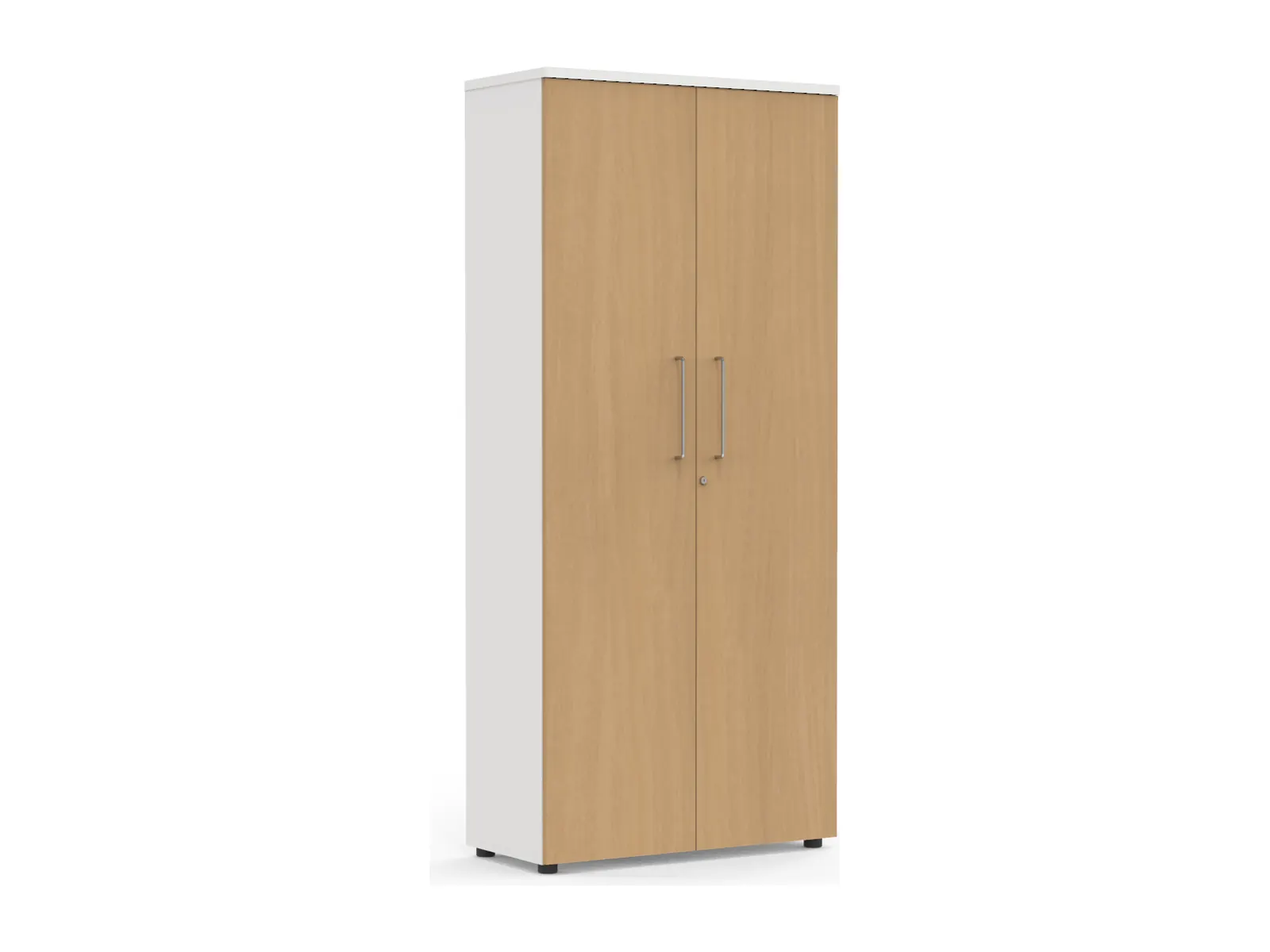 Armario Limobel Inwo Heos de melamina con puertas de madera natural